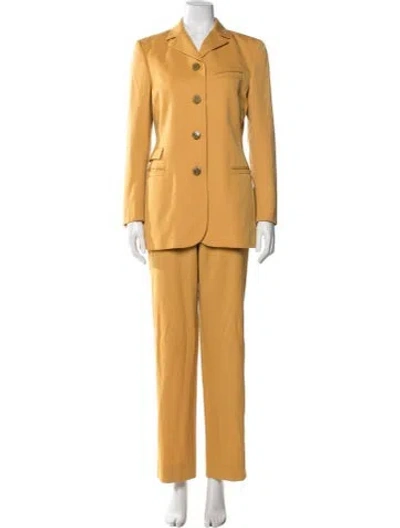 Pre-owned Versace Vintage 1990's Pantsuit In Yellow