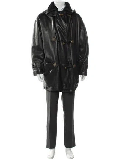 Pre-owned Versace Vintage 1990's Parka In Black