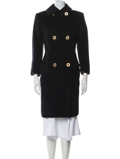 Pre-owned Versace Vintage 1990's Peacoat In Gray