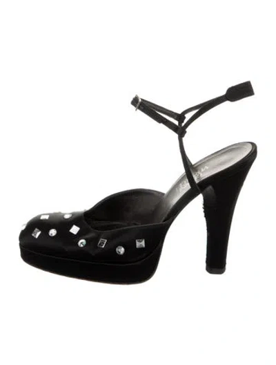 Pre-owned Versace Vintage 1990's Pumps In Black