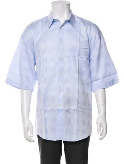Pre-owned Versace Vintage 1990's Shirt In Blue