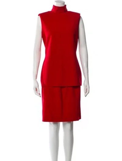 Pre-owned Versace Vintage 1990 Skirt Set In Red