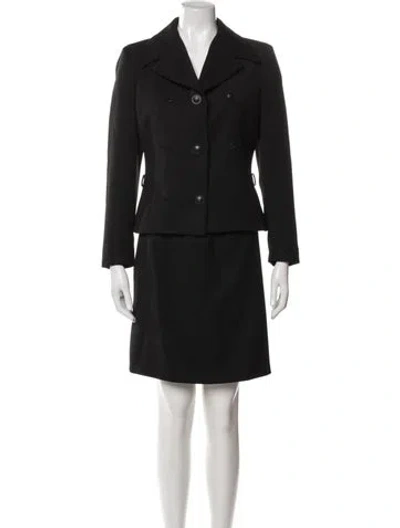Pre-owned Versace Vintage 1990's Skirt Suit In Black