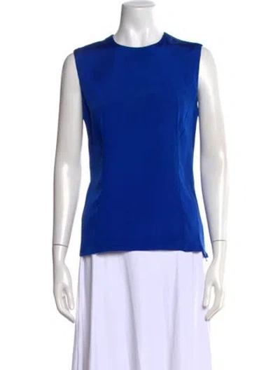 Pre-owned Versace Vintage 1990 Top In Blue