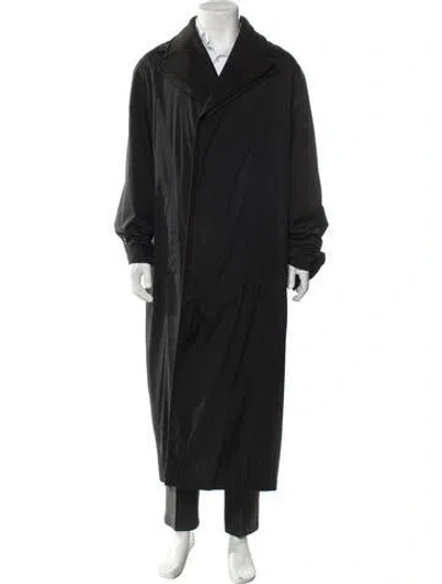 Pre-owned Versace Vintage 1990's Trench Coat In Black
