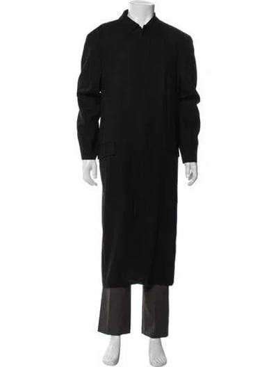 Pre-owned Versace Vintage 1990's Trench Coat In Black