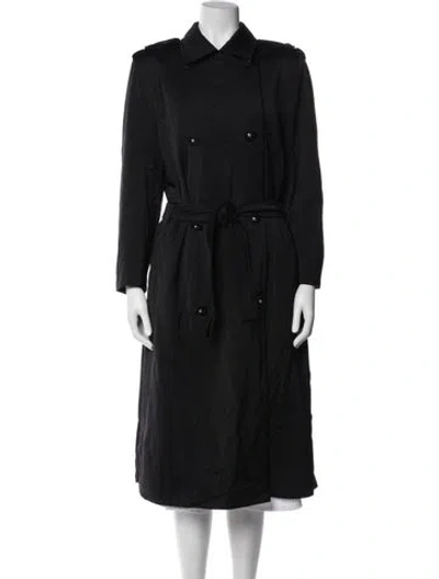 Pre-owned Versace Vintage 1990's Trench Coat In Black
