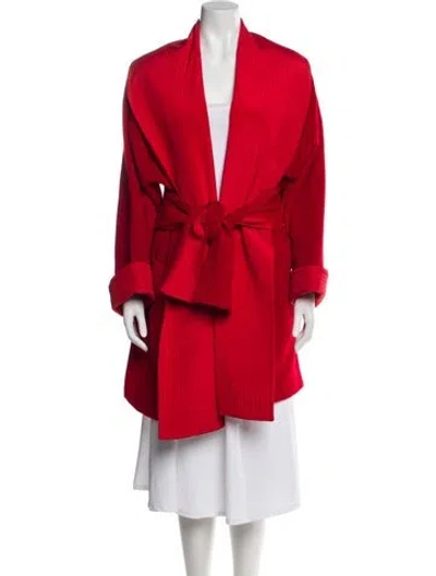 Pre-owned Versace Vintage 1990 Trench Coat In Red