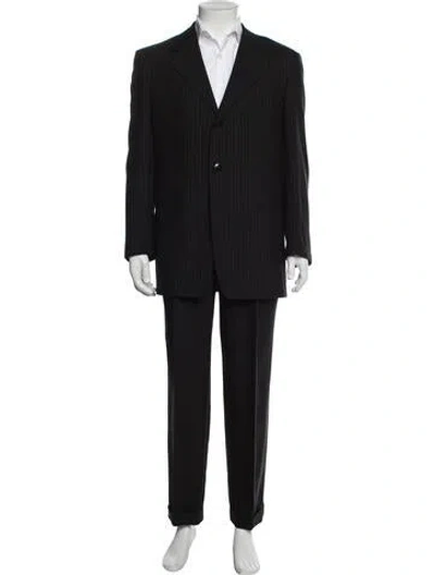 Pre-owned Versace Vintage 1990's Two-piece Suit In Black