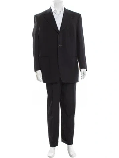 Pre-owned Versace Vintage 1990's Two-piece Suit In Black