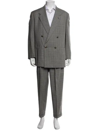 Pre-owned Versace Vintage 1990's Two-piece Suit In Gray