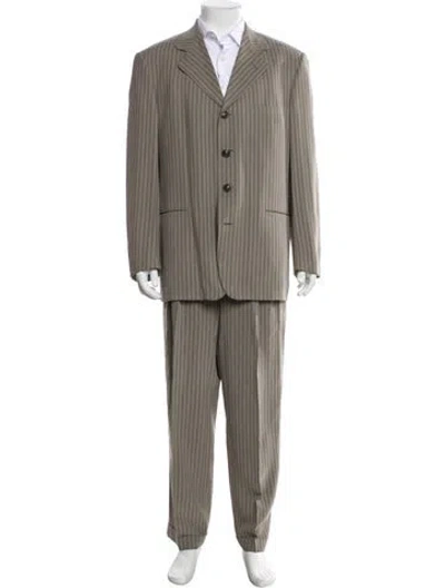 Pre-owned Versace Vintage 1990's Two-piece Suit In Gray