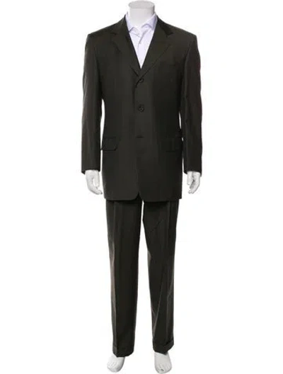 Pre-owned Versace Vintage 1990's Two-piece Suit In Green