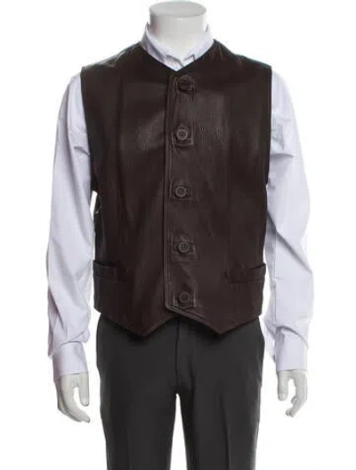 Pre-owned Versace Vintage 1990's Vest In Brown