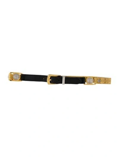Pre-owned Versace Vintage 1990's Waist Belt In Black