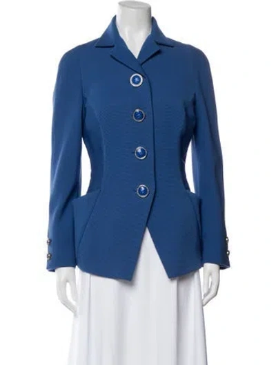 Pre-owned Versace Vintage 1991 Blazer In Blue