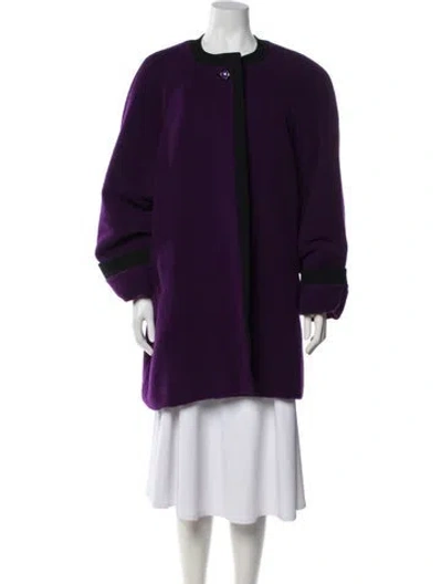 Pre-owned Versace Vintage 1991 Coat In Purple