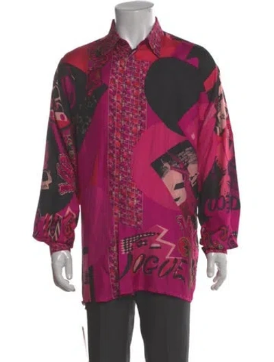 Pre-owned Versace Vintage 1991 Dress Shirt In Pink
