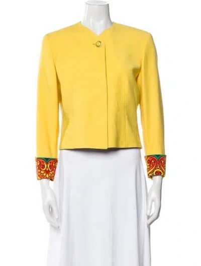 Pre-owned Versace Vintage 1991 Evening Jacket In Yellow