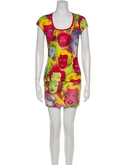 Pre-owned Versace Vintage 1991 Skirt Set In Red