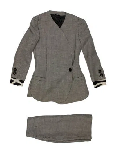 Pre-owned Versace Vintage 1991 Skirt Suit In Black