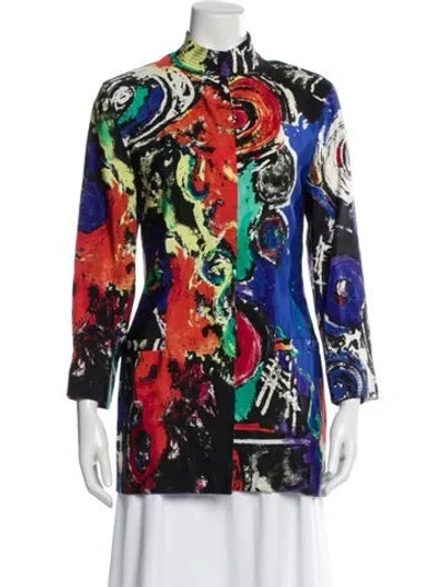 Pre-owned Versace Vintage 1991 Trench Coat In Blue