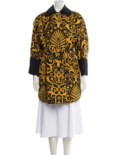 Pre-owned Versace Vintage 1991 Trench Coat In Multi