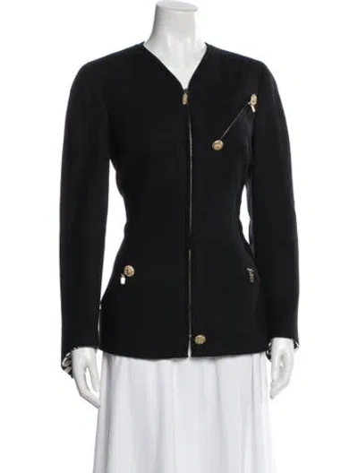 Pre-owned Versace Vintage 1992 Blazer In Black