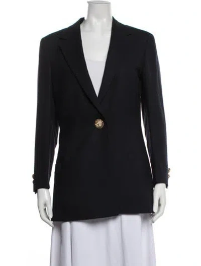 Pre-owned Versace Vintage 1992 Blazer In Blue