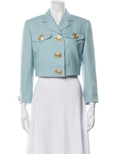 Pre-owned Versace Vintage 1992 Blazer In Blue