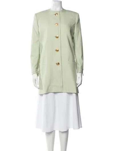 Pre-owned Versace Vintage 1992 Coat In Green