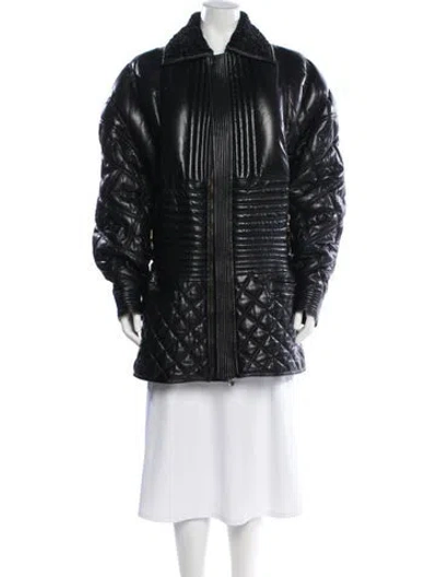 Pre-owned Versace Vintage 1992 Down Coat In Black