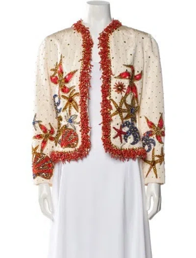 Pre-owned Versace Vintage 1992 Evening Jacket In Neutral