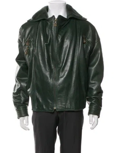 Pre-owned Versace Vintage 1992 Jacket In Green