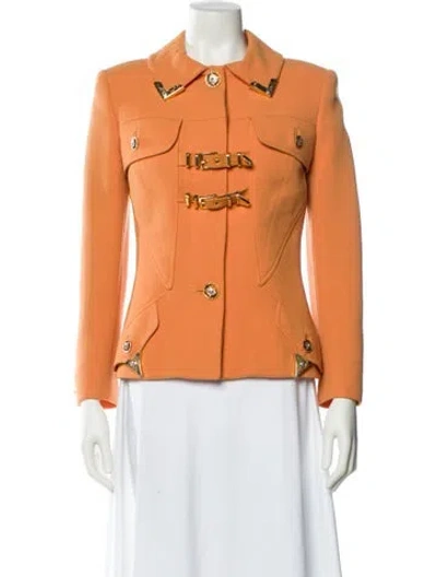 Pre-owned Versace Vintage 1992 Jacket In Orange
