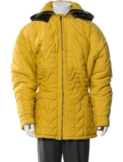 Pre-owned Versace Vintage 1992 Parka In Yellow