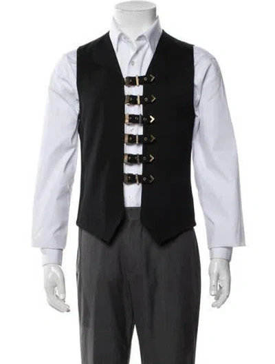 Pre-owned Versace Vintage 1992 Vest In Blac