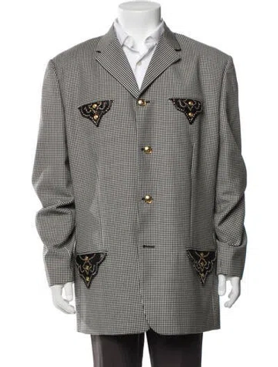 Pre-owned Versace Vintage 1993 Blazer In Black