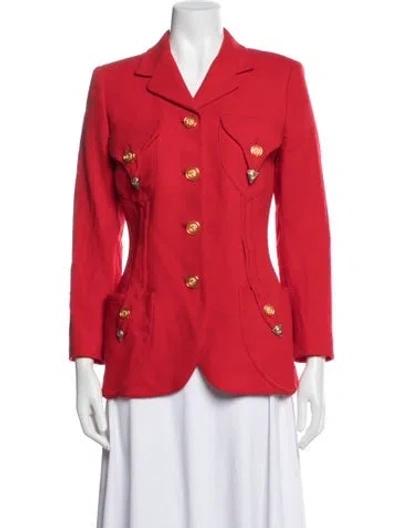 Pre-owned Versace Vintage 1993 Blazer In Red