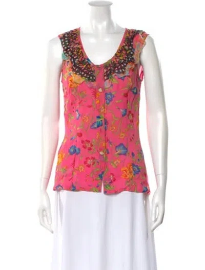 Pre-owned Versace Vintage 1993 Blouse In Pink