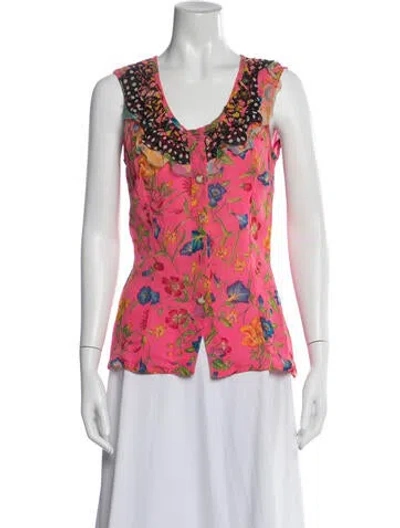 Pre-owned Versace Vintage 1993 Blouse In Pink