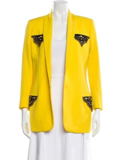 Pre-owned Versace Vintage 1993 Jacket In Yellow