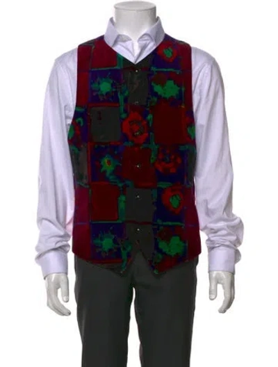 Pre-owned Versace Vintage 1993 Shirt In Burgundy