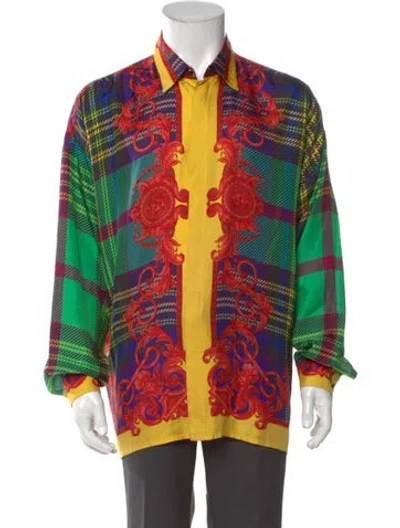 Pre-owned Versace Vintage 1993 Shirt In Green