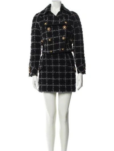 Pre-owned Versace Vintage 1993 Skirt Suit In Black
