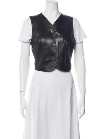 Pre-owned Versace Vintage 1993 Vest In Black