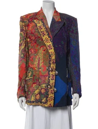 Pre-owned Versace Vintage 1994 Blazer In Purple