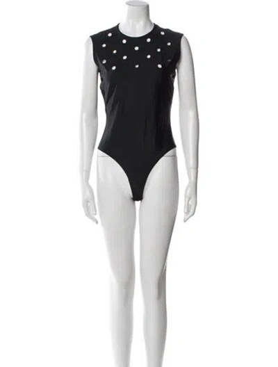 Pre-owned Versace Vintage 1994 Bodysuit In Black