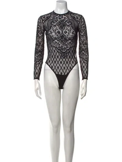 Pre-owned Versace Vintage 1994 Bodysuit In Black