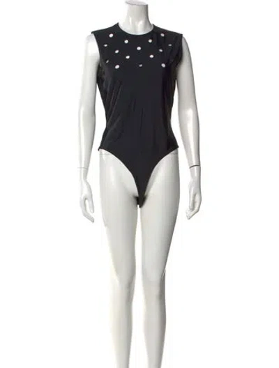 Pre-owned Versace Vintage 1994 Bodysuit In Black